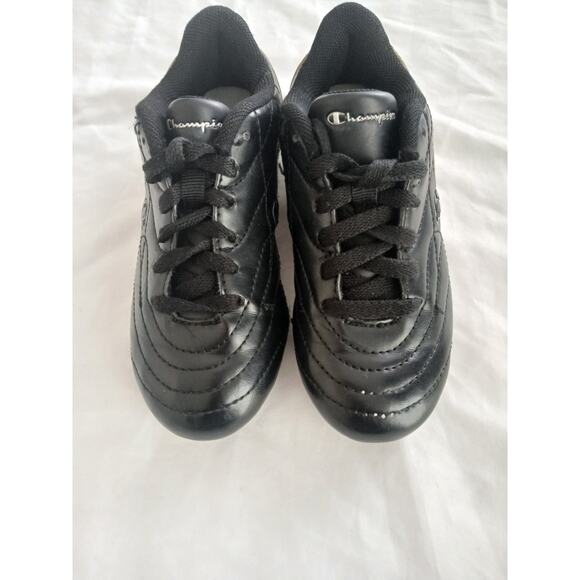 Champion Soccer Cleats Boys Youth Size 12 Black Silver Low Top Athletic Shoes - Picture 1 of 7